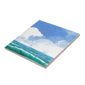 Ecstacyの海のビーチは波の芸術のギフトを振ります タイル (側面)