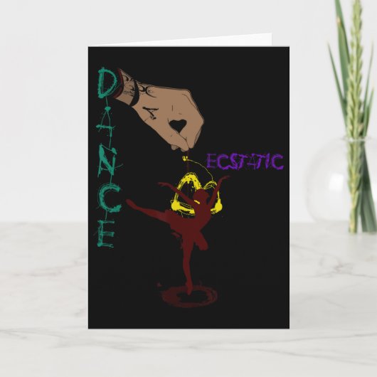 Ecstatic Dance Llerina Dancer In A Tutu Freestyle  カード (正面)