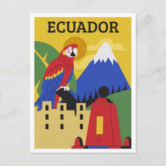 Ecuador a Colorful Travel ポストカード (正面)