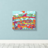 Ecuador Canvas Painting キャンバスプリント (インサイチュ (ウッドフロア))