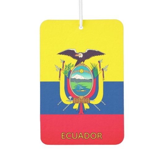 Ecuador Flag カーエアーフレッシュナー (正面)