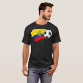 Ecuador Flag Soccer Ecuadorian Futbol Hispanic Roo Tシャツ (正面フル)