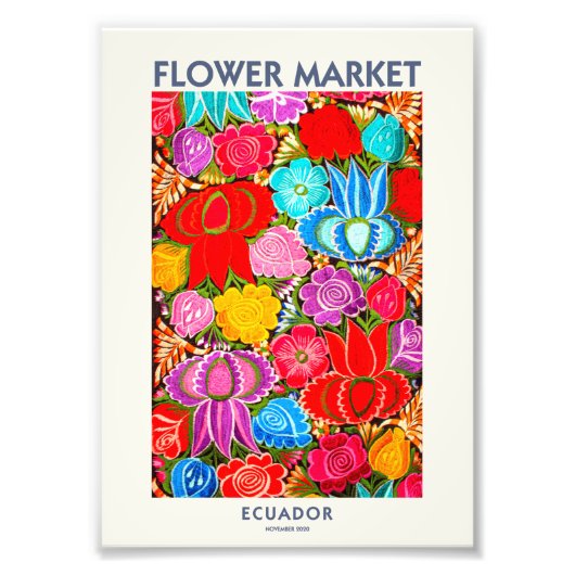 ECUADOR FLOWER MARKET | DIGITAL VERSION フォトプリント            (正面)