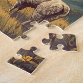 Ecuador Illustration Travel Art Vintage ジグソーパズル (側面)