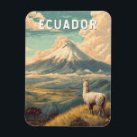 Ecuador Illustration Travel Art Vintage マグネット<br><div class="desc">Ecuador in a vector art style. From exploring the Galápagos Islands and Andean peaks to wandering the historic streets of Quito,  Ecuador is perfect for both adventurers and cultural explorers.</div>