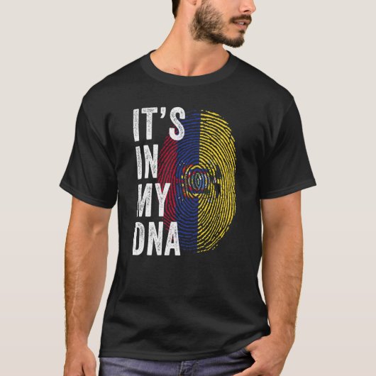Ecuador It's In My DNA Ecuador Fingerprint Ecuador Tシャツ (正面)