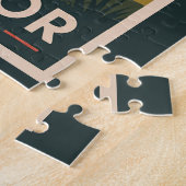 Ecuador Llama Illustration Travel Art Vintage ジグソーパズル (側面)