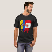 Ecuador Peru Flag Heart Citizen Grown Patriot Coun Tシャツ (正面フル)
