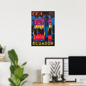 Ecuador Print South American Art CEA Travel Poster ポスター (ホームオフィス)