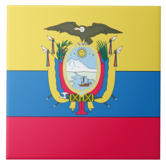 Ecuadorianの旗 タイル (正面)