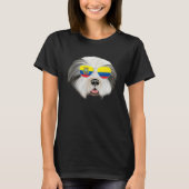 Ecuadorian Flag Bearded Collie Dog Ecuador Pocket Tシャツ (正面)