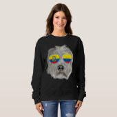 Ecuadorian Flag Dandie Dinmont Terrier Dog Ecuador スウェットシャツ (正面フル)