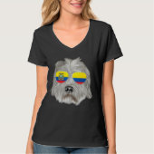 Ecuadorian Flag Dandie Dinmont Terrier Dog Ecuador Tシャツ (正面)