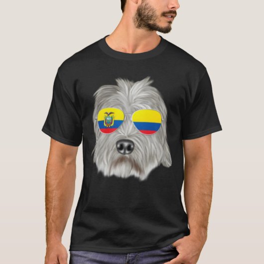 Ecuadorian Flag Dandie Dinmont Terrier Dog Ecuador Tシャツ (正面)