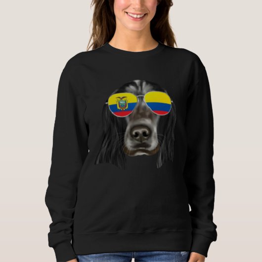 Ecuadorian Flag English Cocker Spaniel Dog Ecuador スウェットシャツ (正面)