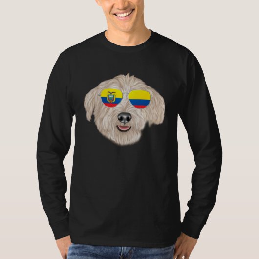 Ecuadorian Flag Glen of Imaal Terrier Dog Ecuador Tシャツ (正面)
