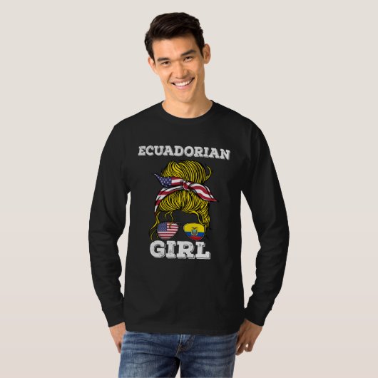Ecuadorian Girl Ecuador Roots Tシャツ (正面フル)