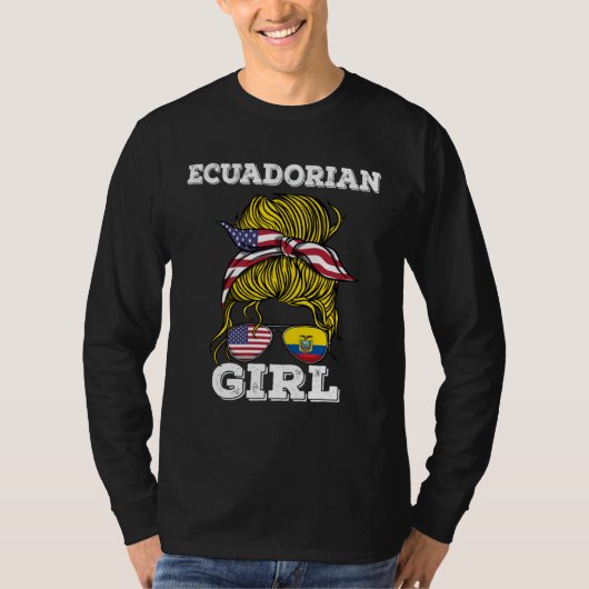 Ecuadorian Girl Ecuador Roots Tシャツ (正面)