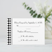 EcurerBoard（白/黒）のRSVPカード 出欠カード (スタンド正面)