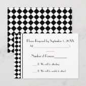 EcurerBoard（白/黒）のRSVPカード 出欠カード (正面/裏面)