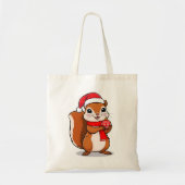 Écureuil de Noël Mignon トートバッグ (正面)