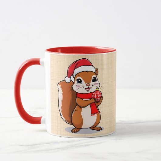 Écureuil de Noël Mignon マグカップ (左)