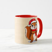 Écureuil de Noël Mignon マグカップ (正面右)