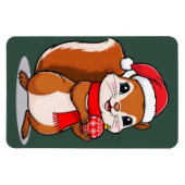 Écureuil de Noël Mignon マグネット (横)