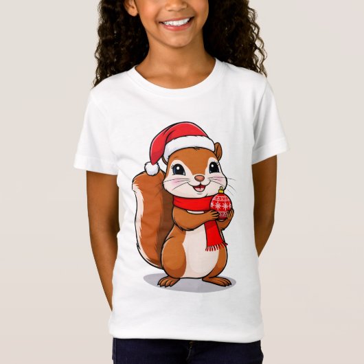Écureuil de Noël Mignon Tシャツ (正面)