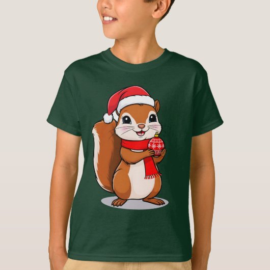 Écureuil de Noël Mignon Tシャツ (正面)
