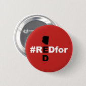 EDアリゾナ教師のための赤 缶バッジ (正面&裏面)