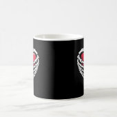 Edハートの骨格の手のクラシック コーヒーマグカップ (中央)