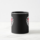 Edハートの骨格の手のクラシック マグカップ (中央)