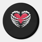 Edハートの骨格の手のクラシック マグネット (正面)