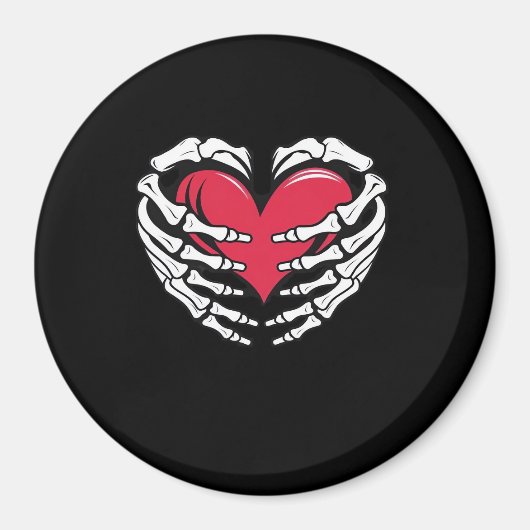 Edハートの骨格の手のクラシック マグネット (正面)