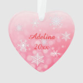 EDホリデーユニコーンとスノーフレークのクリスマス オーナメント (裏面)