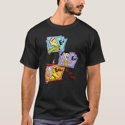 Ed Edd N渦積層グループパネル交互 Tシャツ (正面)