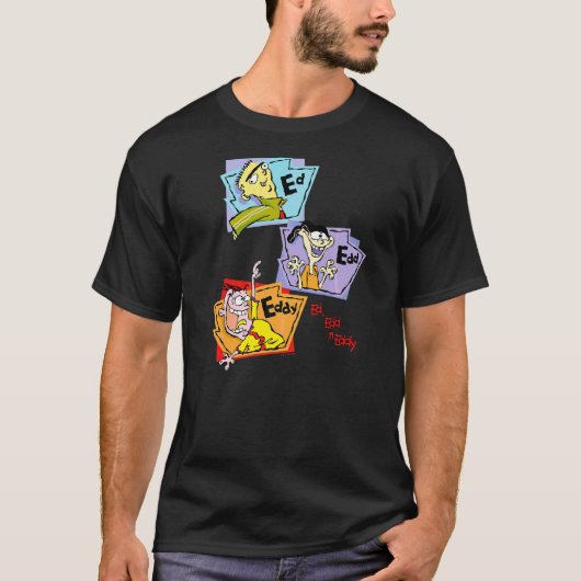 Ed Edd N渦積層グループパネル交互 Tシャツ (正面)