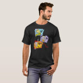 Ed Edd N渦積層グループパネル交互 Tシャツ (正面フル)