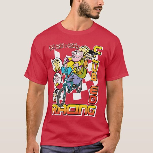 Ed EDD N Eddy Club Ed Bike Racing Checkered Flag C Tシャツ (正面)