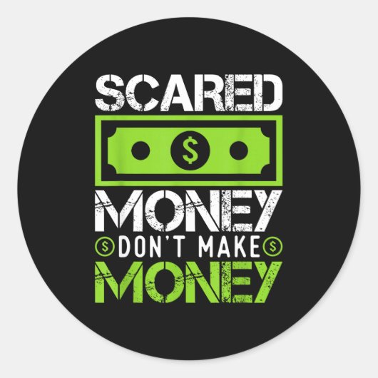 Ed Money Dont Make Money Dollar Cash Graphic Boss  ラウンドシール (正面)