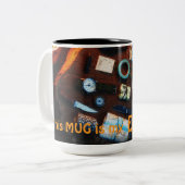 EDCキットプレッパサバイバリストデザイン ツートーンマグカップ (正面左)