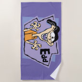 Eddキャラクター図 ビーチタオル (正面)
