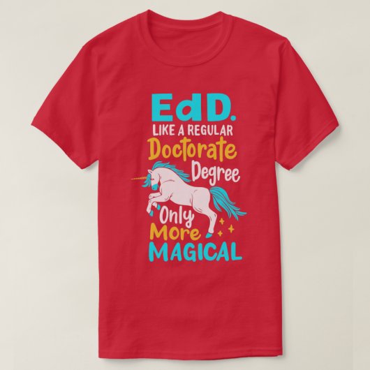 EdD教育博士号研究学術 Tシャツ (デザイン正面)