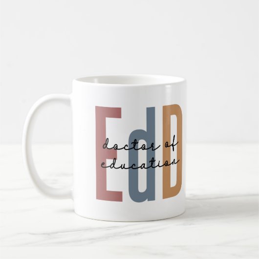 EdD教育学博士の卒業 コーヒーマグカップ (左)