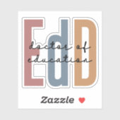 EdD教育学博士の卒業 シール (シート)
