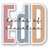 EdD教育学博士の卒業 シール (正面)