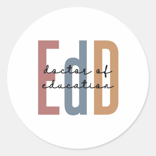 EdD教育学博士の卒業 ラウンドシール (正面)
