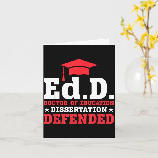 Edd doctor of education dissertation defended edd カード (黄色い花)