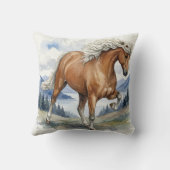 Edda Silver bay Icelandic Horse in the Mountains S クッション (裏面)
